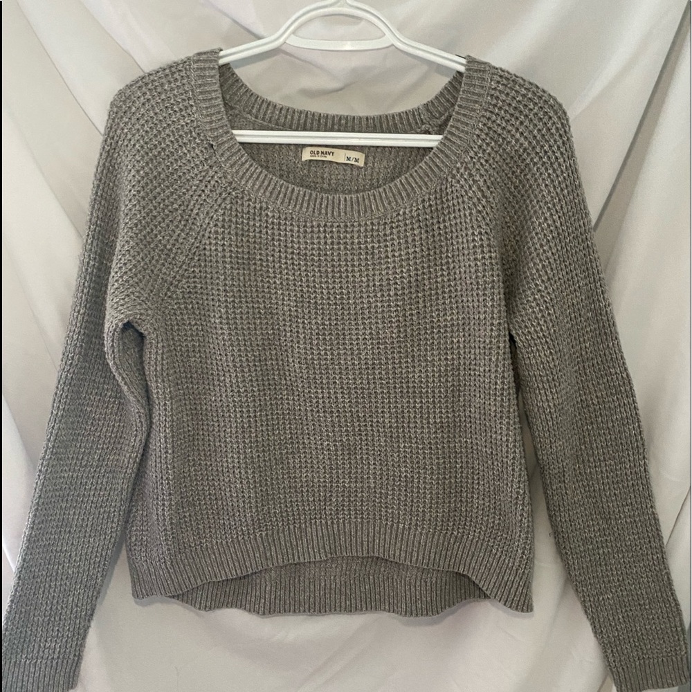Textured-Knit Cropped Tunic Sweater for Women